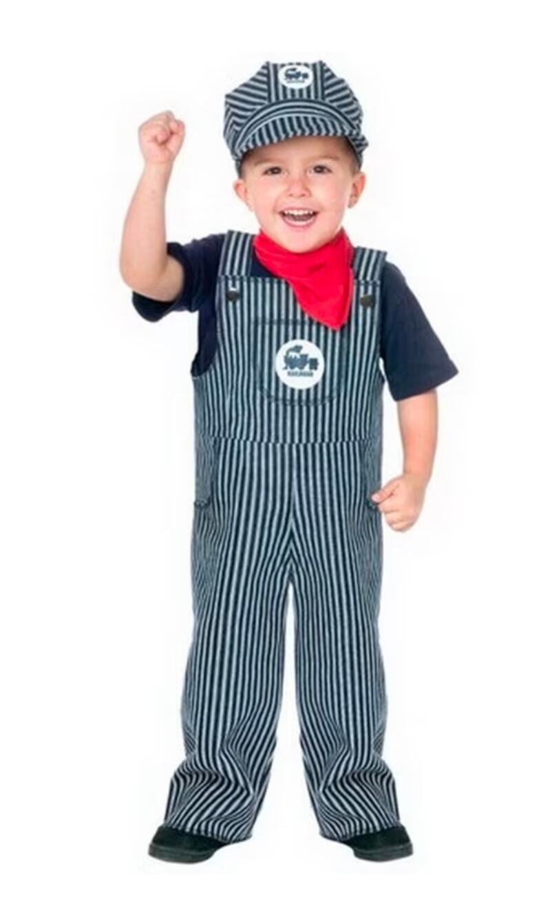Spirit Halloween Train Engineer Conductor Toddler Costume 3T-4T